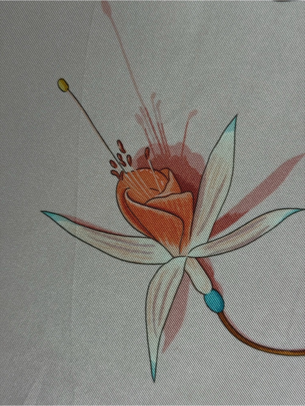 Hermes Fleurs De Fuchsia Silk Scarf. - Picture 6 of 16